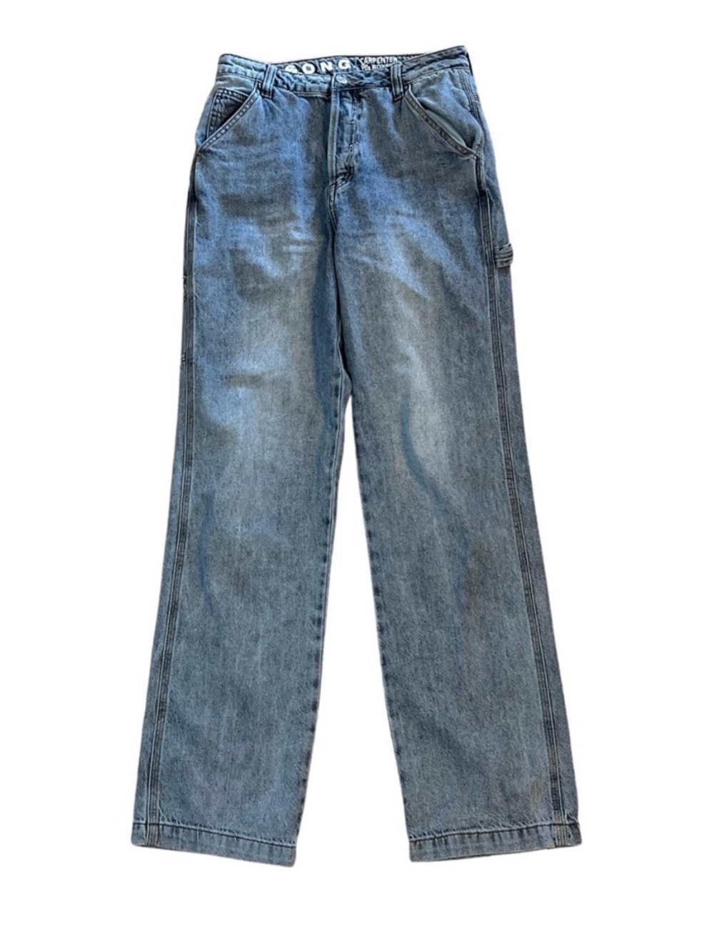 S.O.N.G Jeans Button Fly Carpenter Blue Denim Women’s Size 29